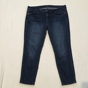Lucky Brand Charlie Pencil Capri Jeans Dark Wash Size 14 32
